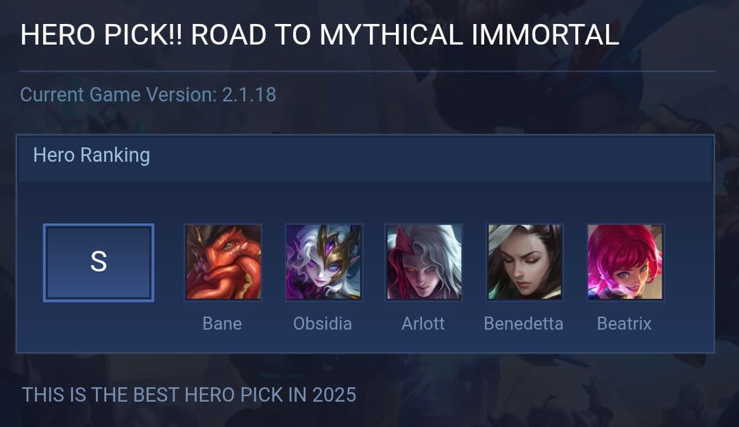 HERO PICK!! ROAD TO MYTHICAL IMMORTAL