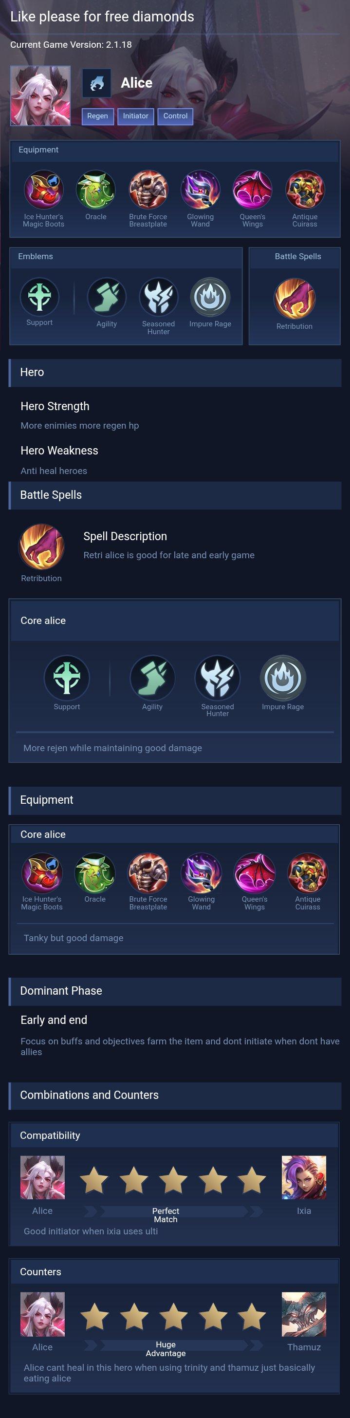 Like please for free diamonds