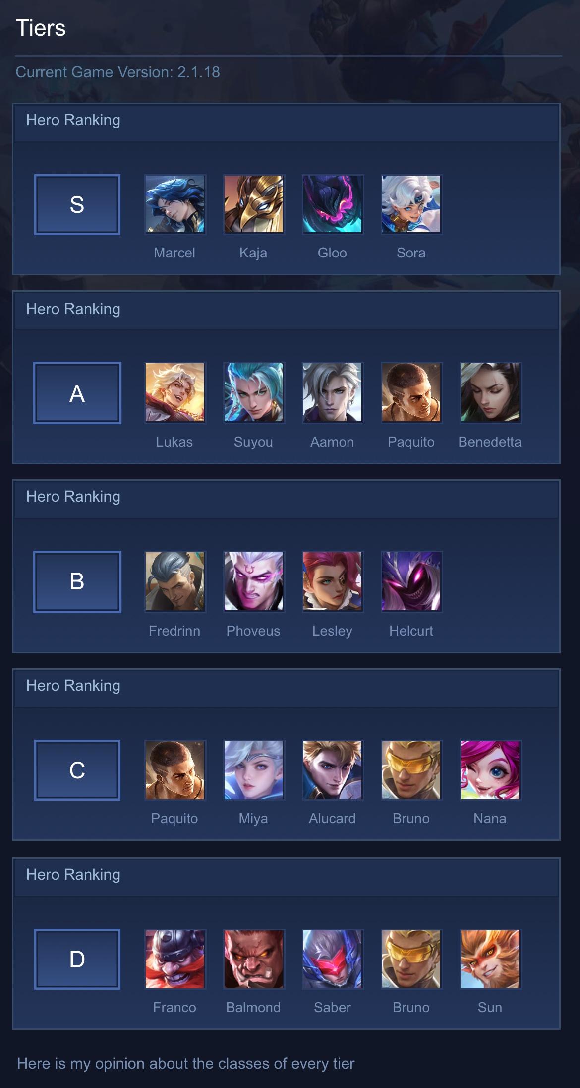 Tiers