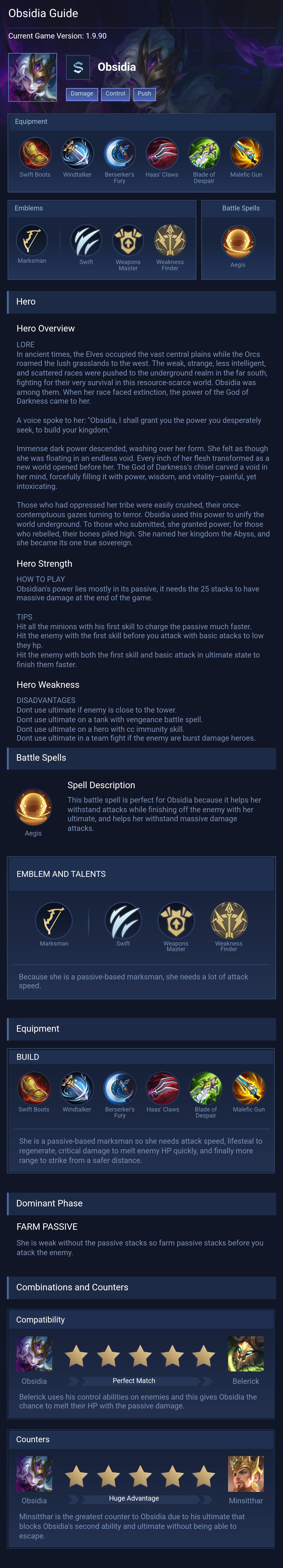 Obsidia Guide