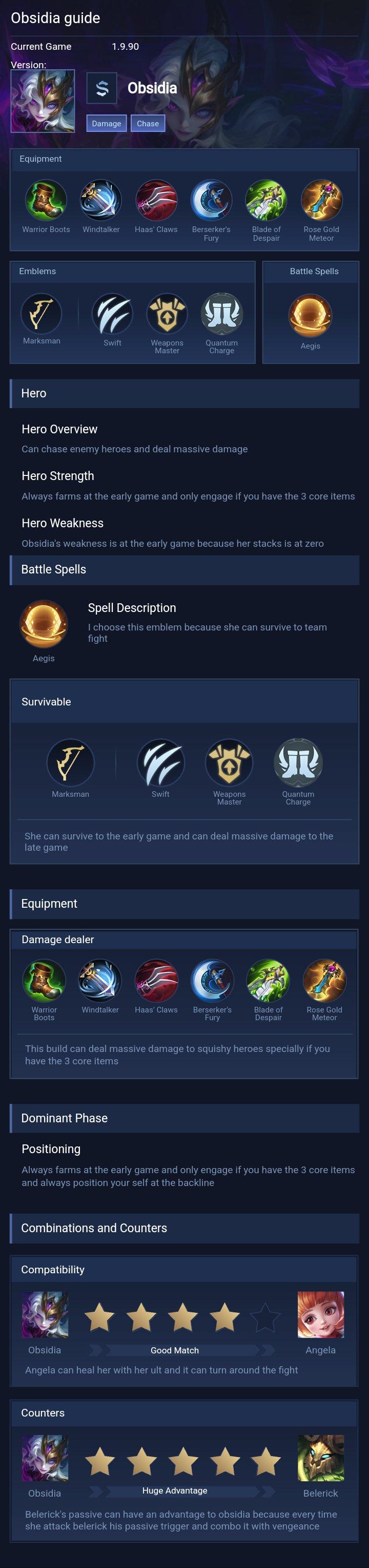 Obsidia guide