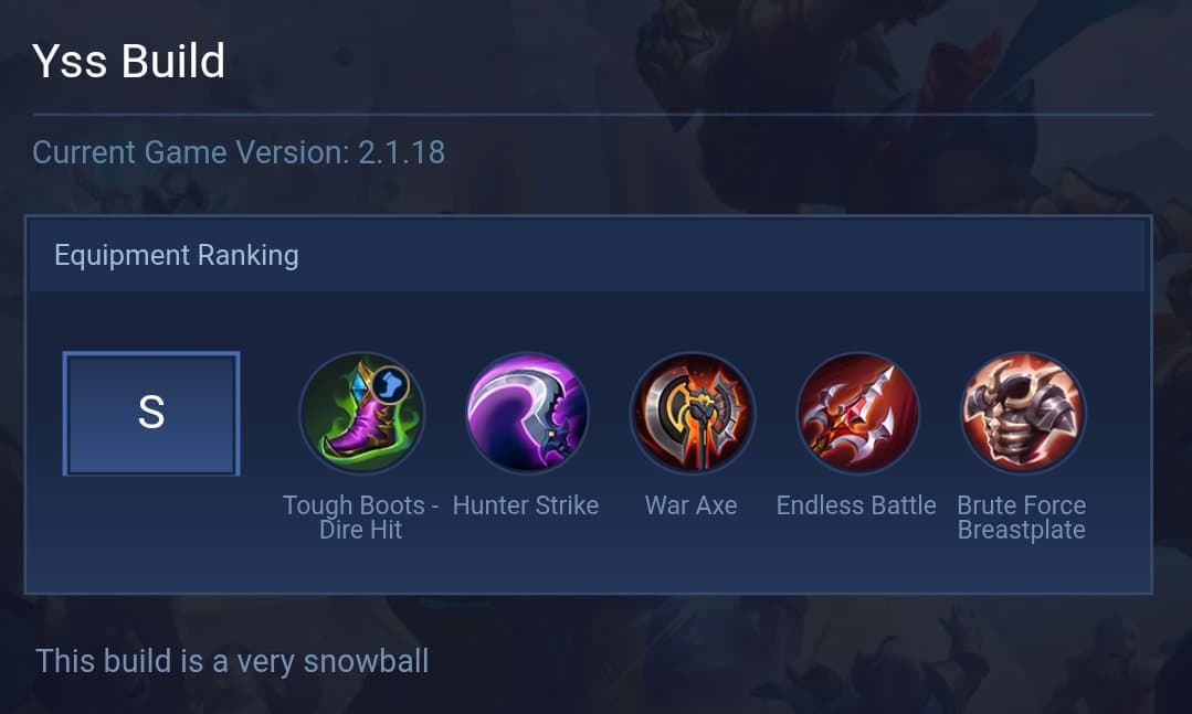 Yss Build
