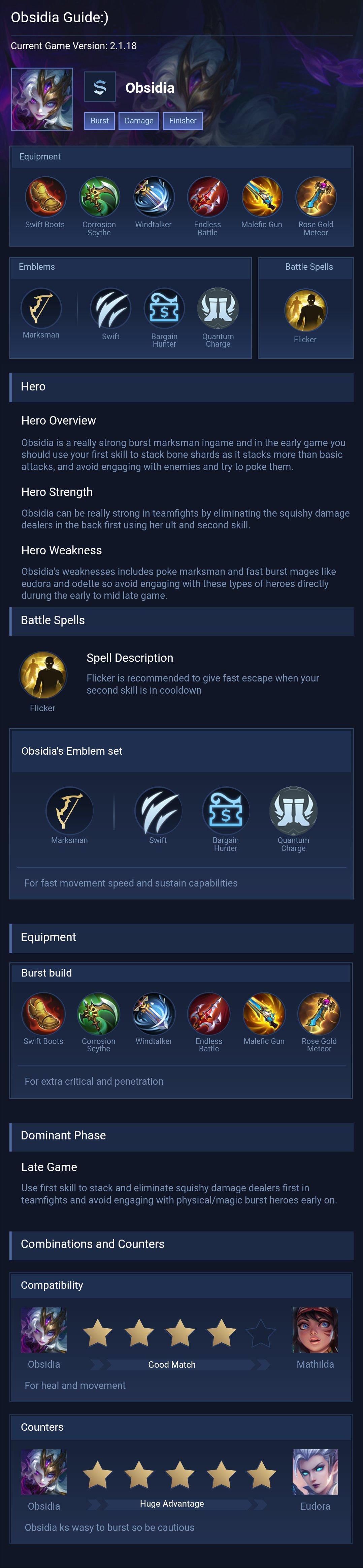 Obsidia Guide:)