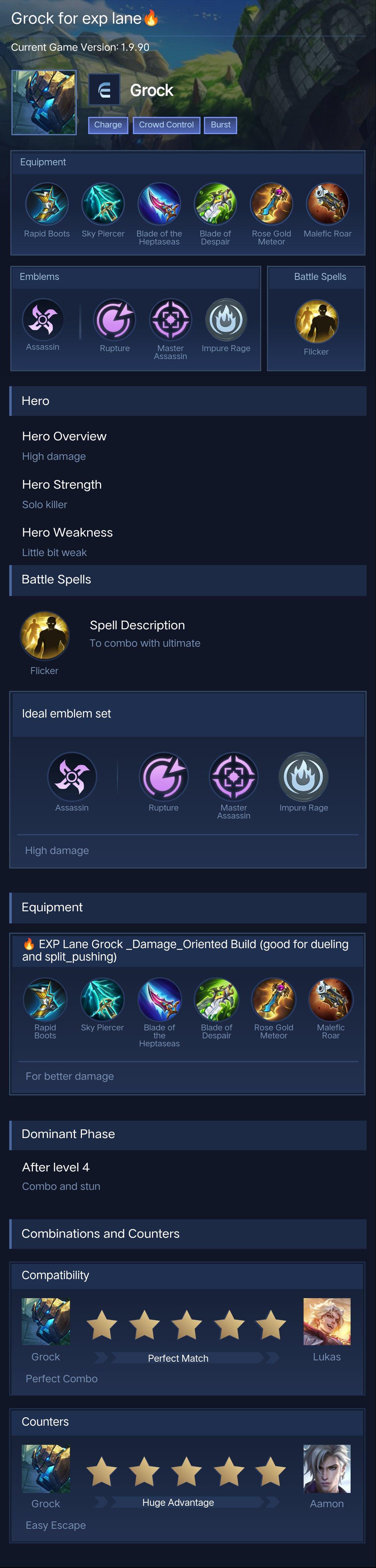Grock for exp laneπ₯