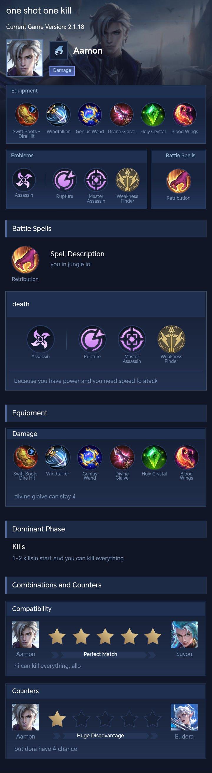 one shot one kill