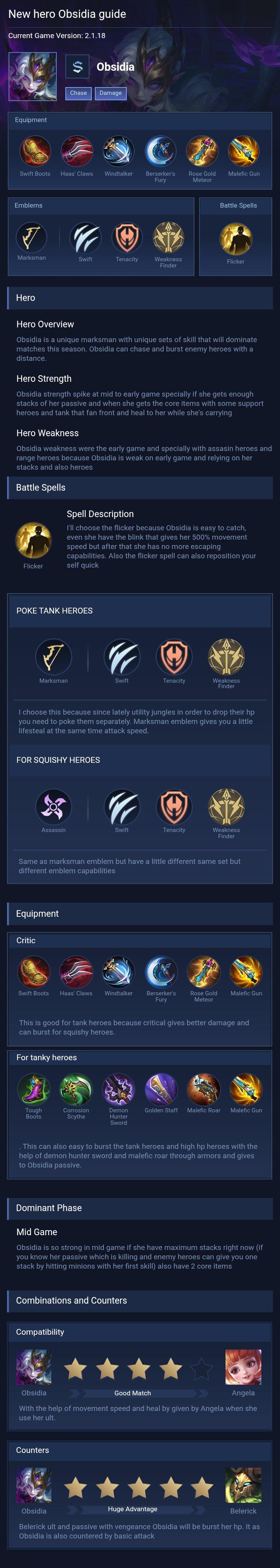 New hero Obsidia guide