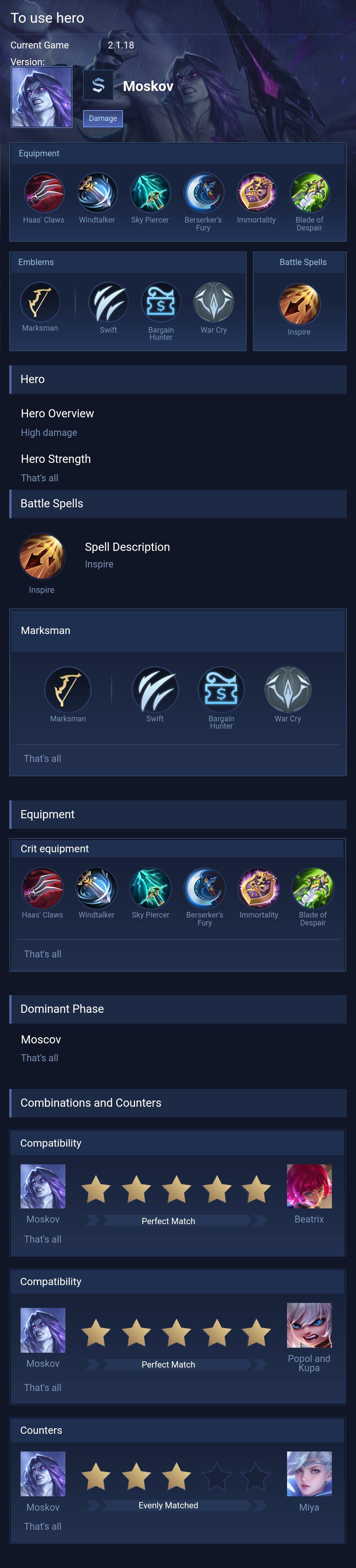 To use hero