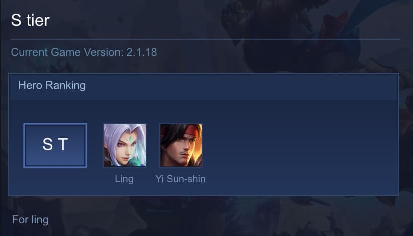 S tier