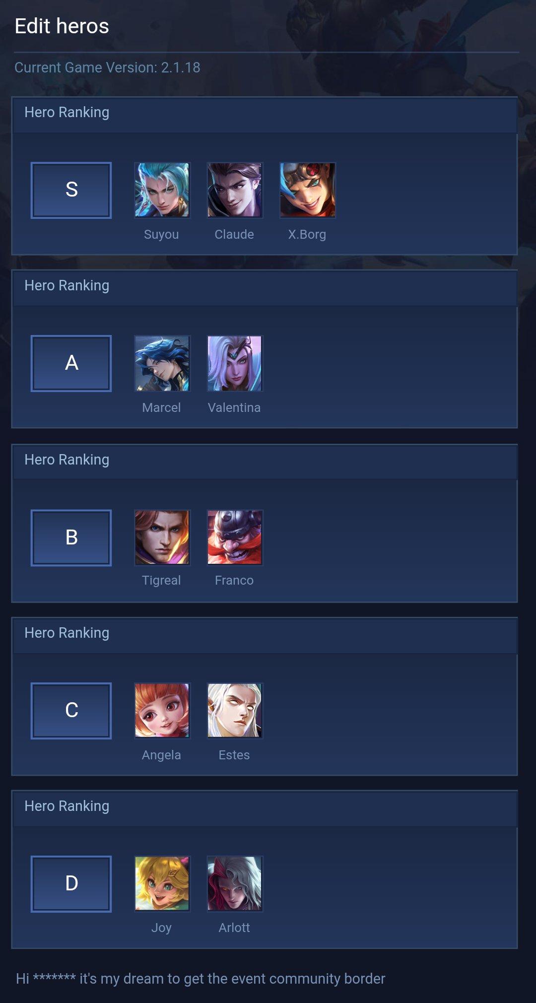 Edit heros