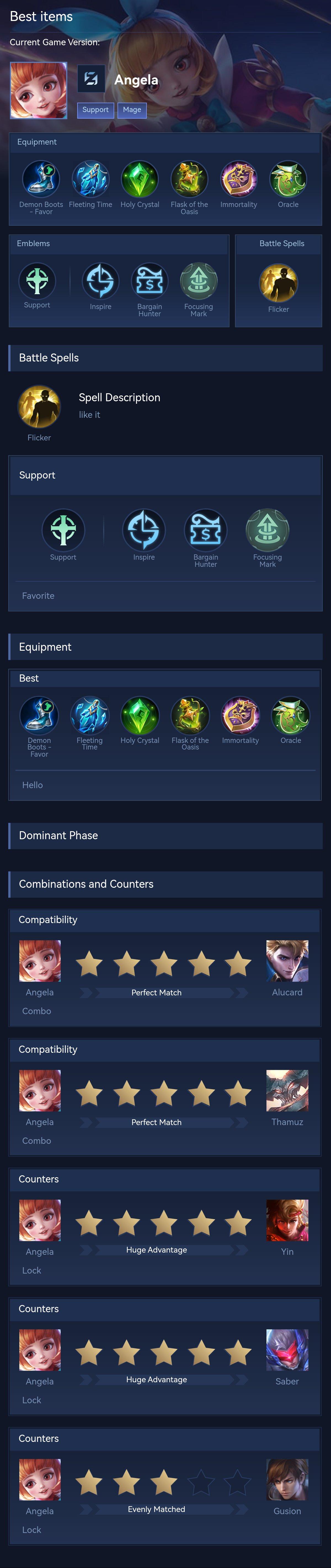 Best items