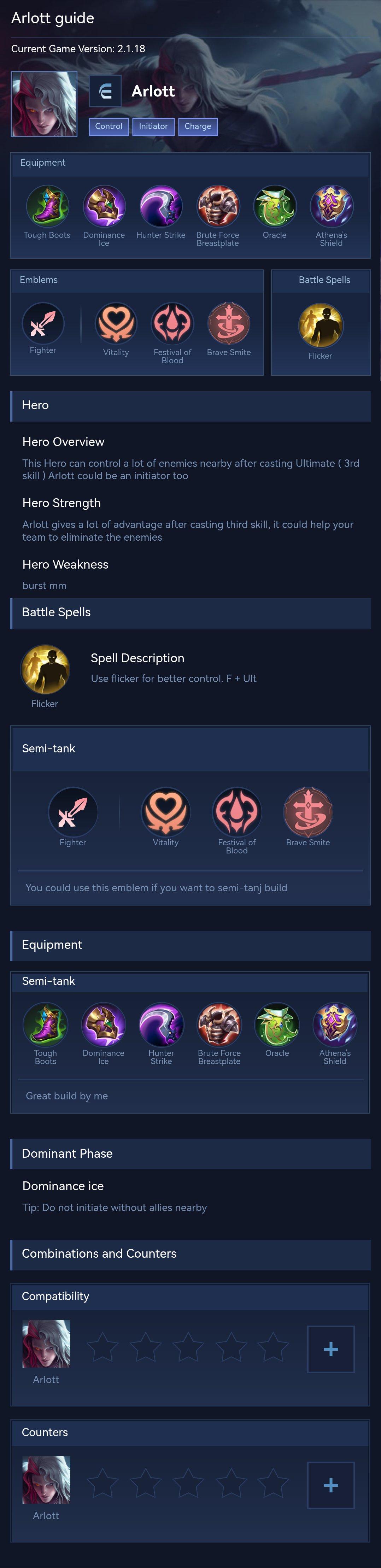 Arlott guide