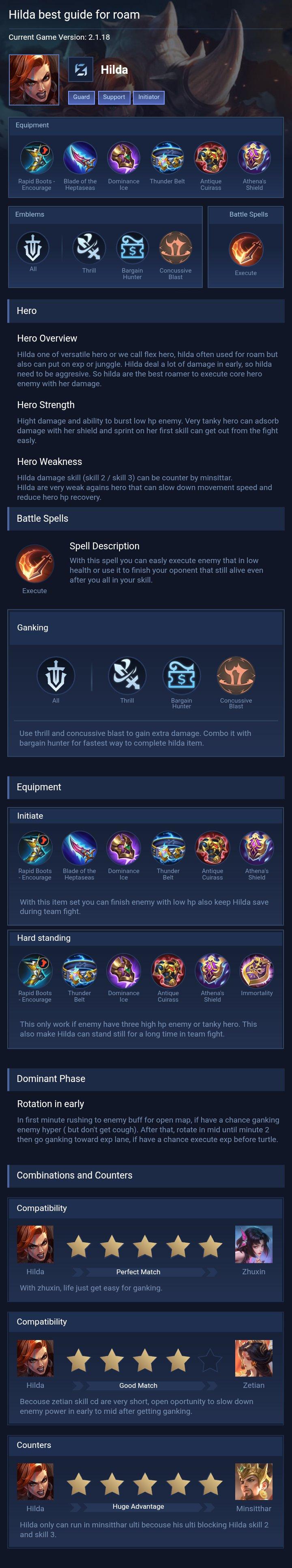 Hilda best guide for roam
