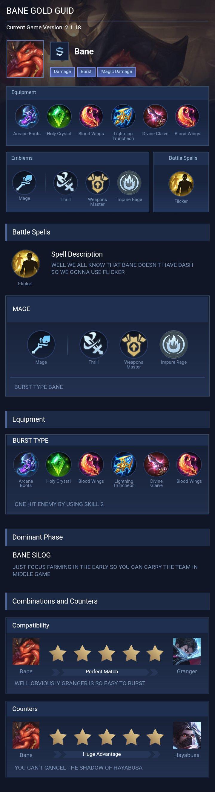 BANE GOLD GUID