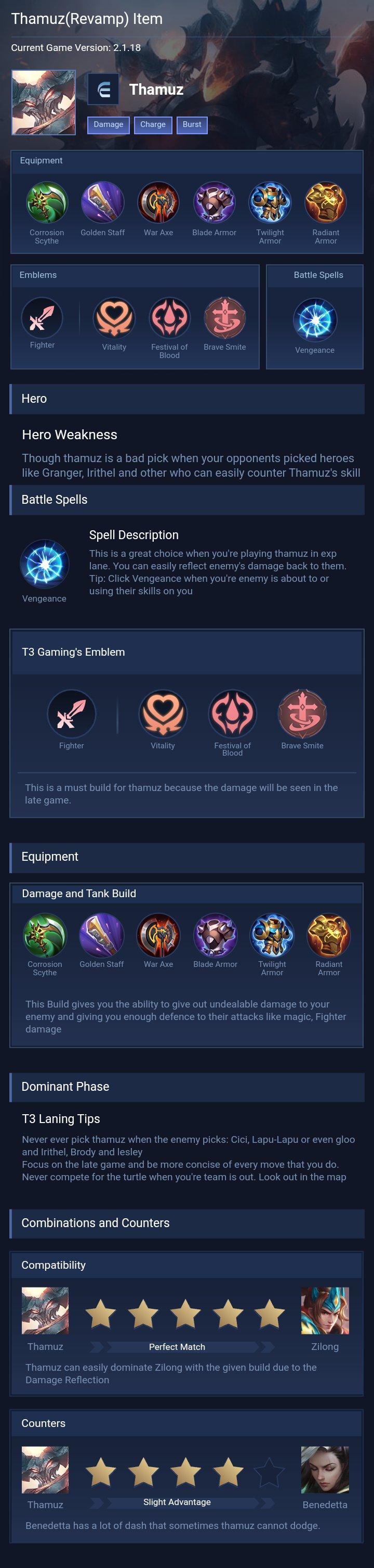 Thamuz(Revamp) Item
