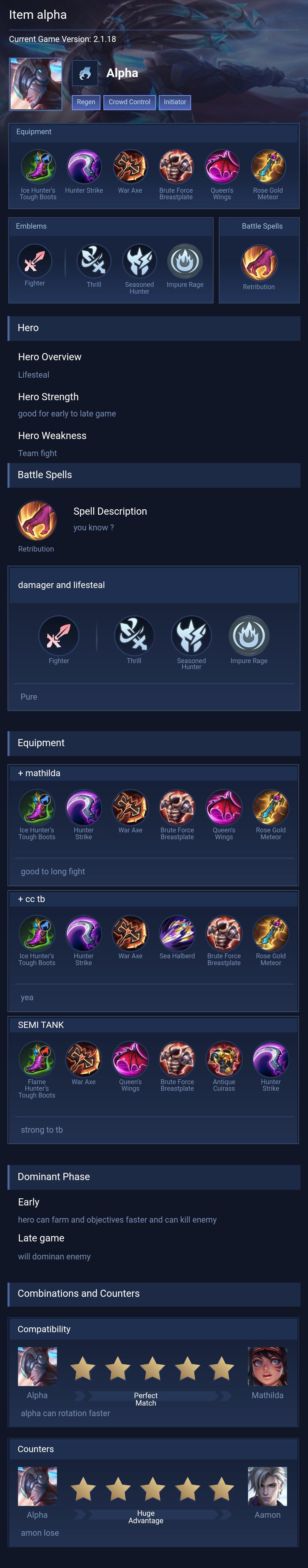Item alpha