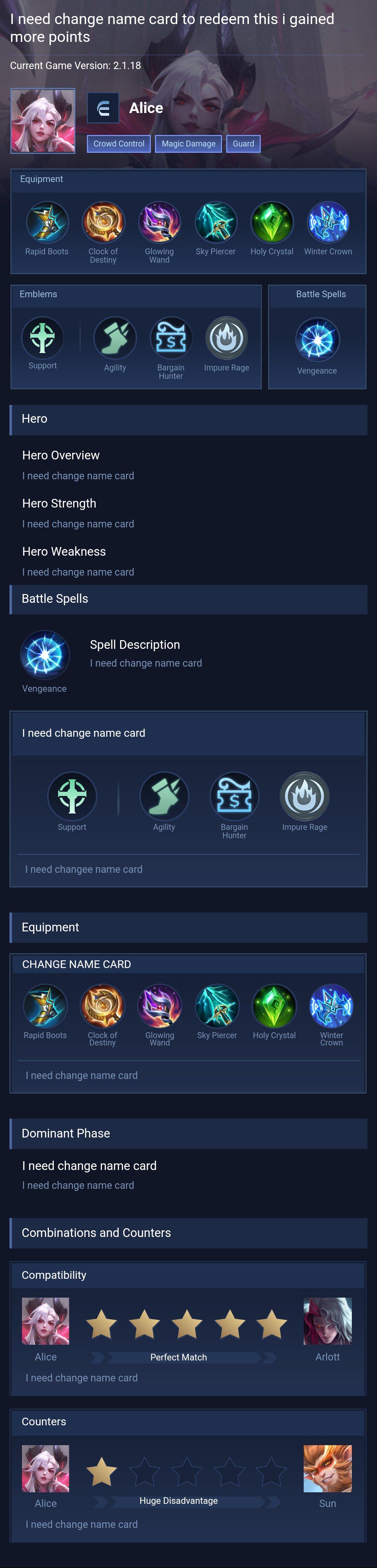 I need change name card to redeem this i gained more points