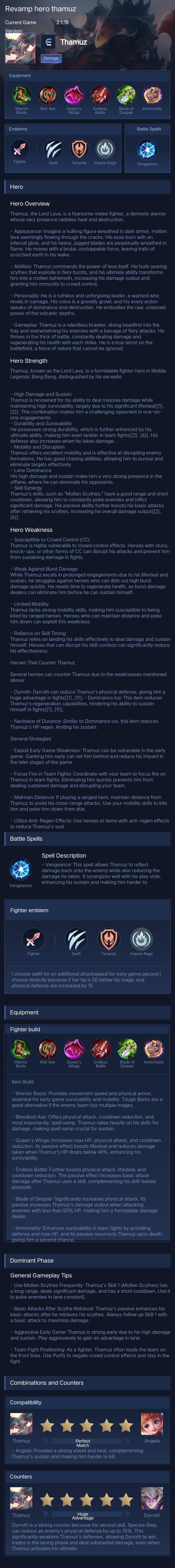 Revamp hero thamuz