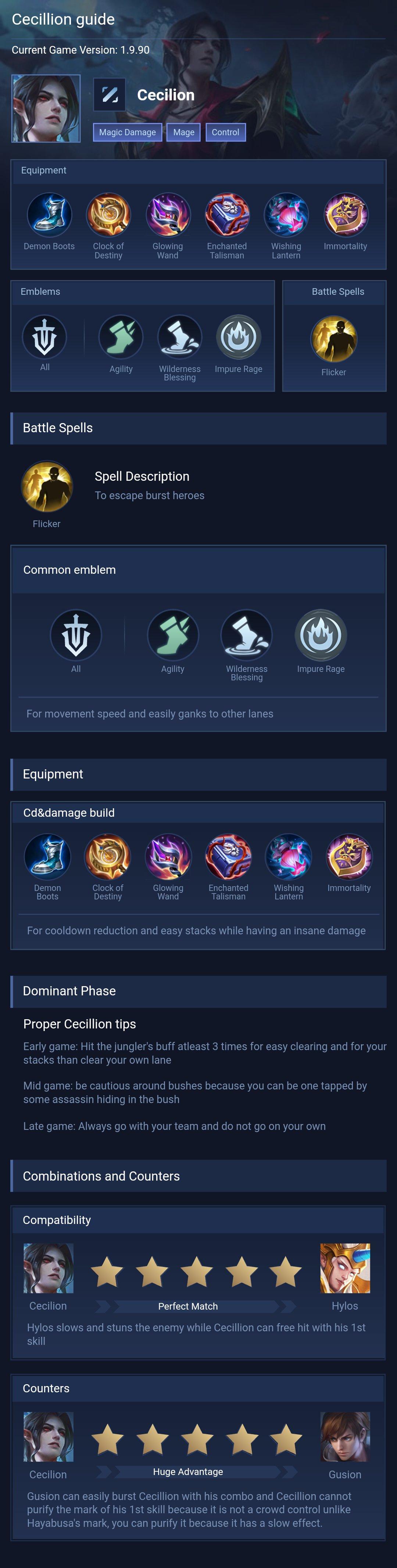 Cecillion guide
