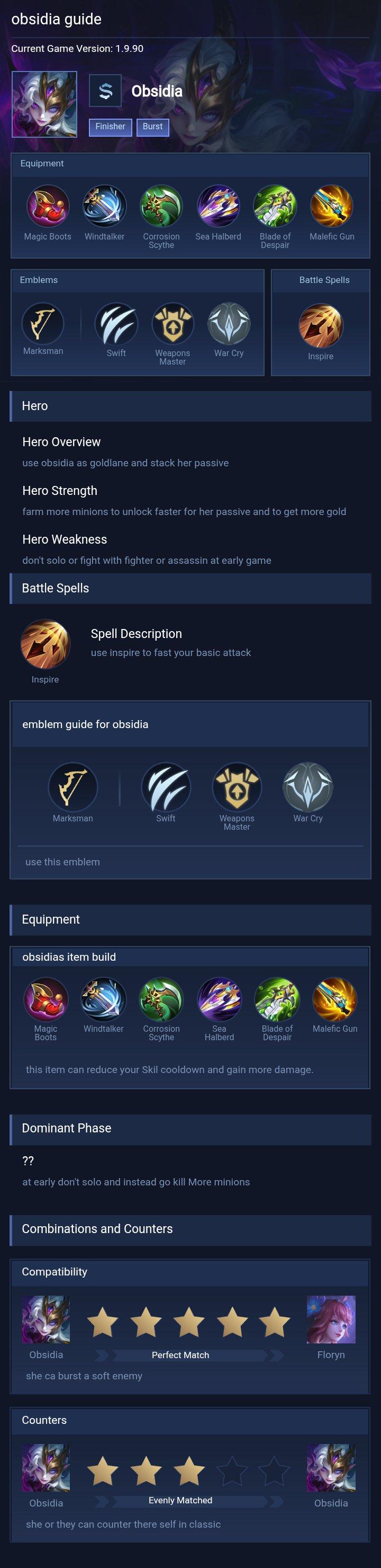 obsidia guide