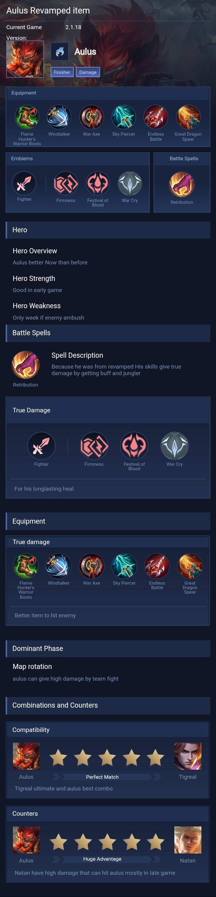 Aulus Revamped item