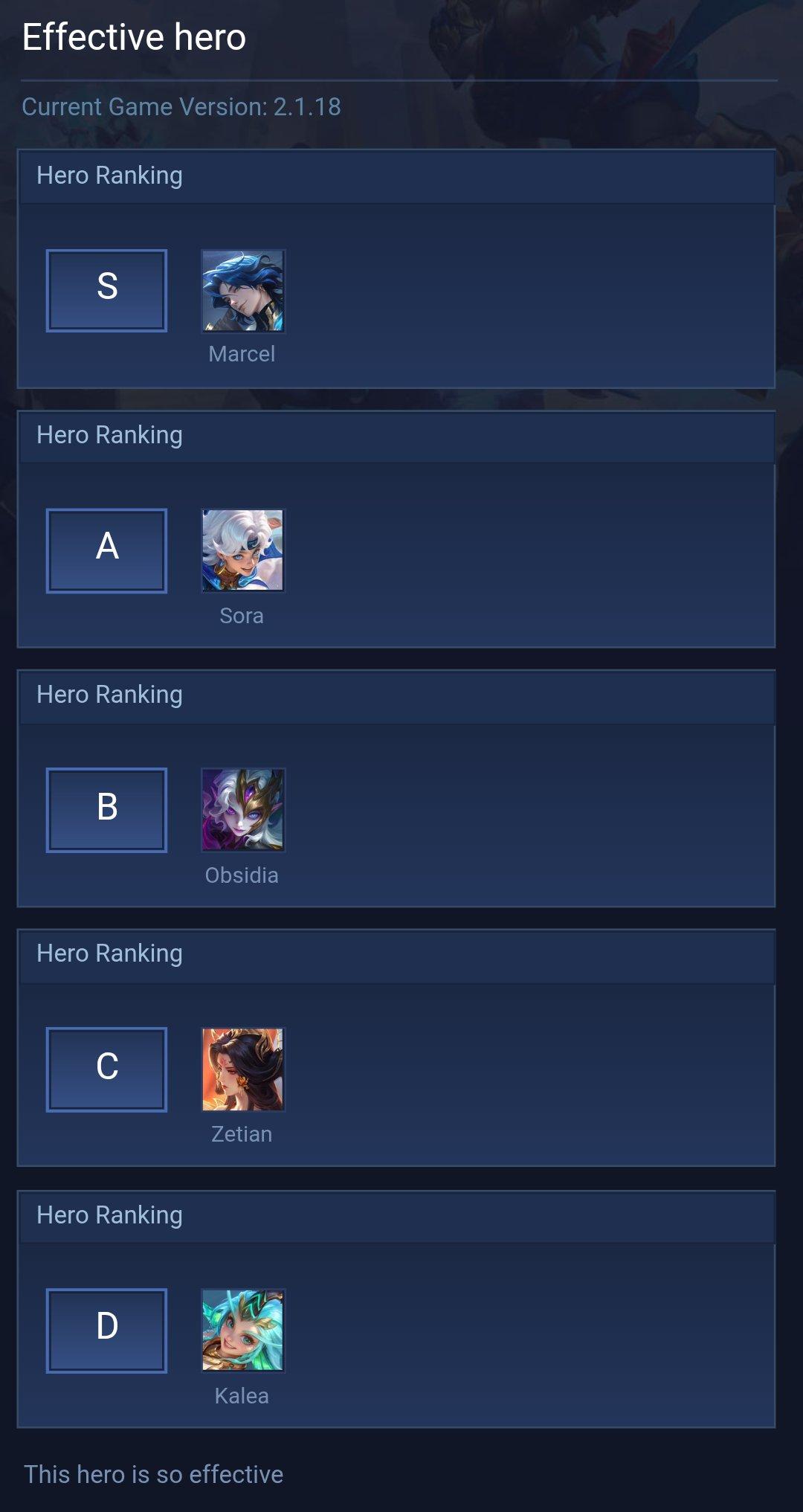 Effective hero