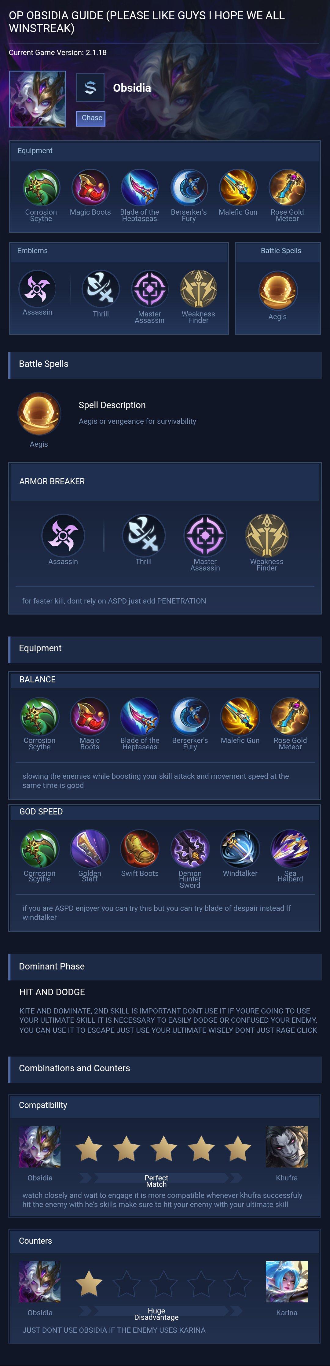 OP OBSIDIA GUIDE (PLEASE LIKE GUYS I HOPE WE ALL WINSTREAK)