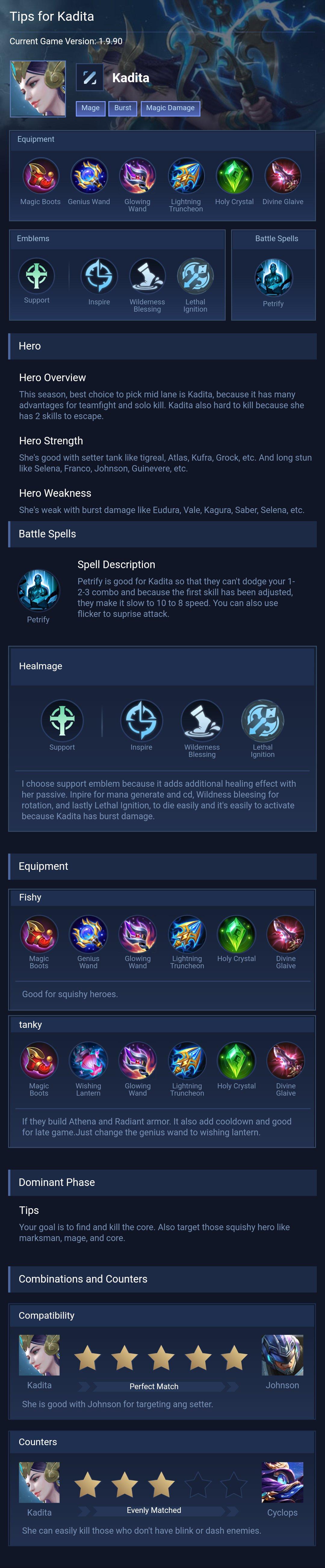 Tips for Kadita