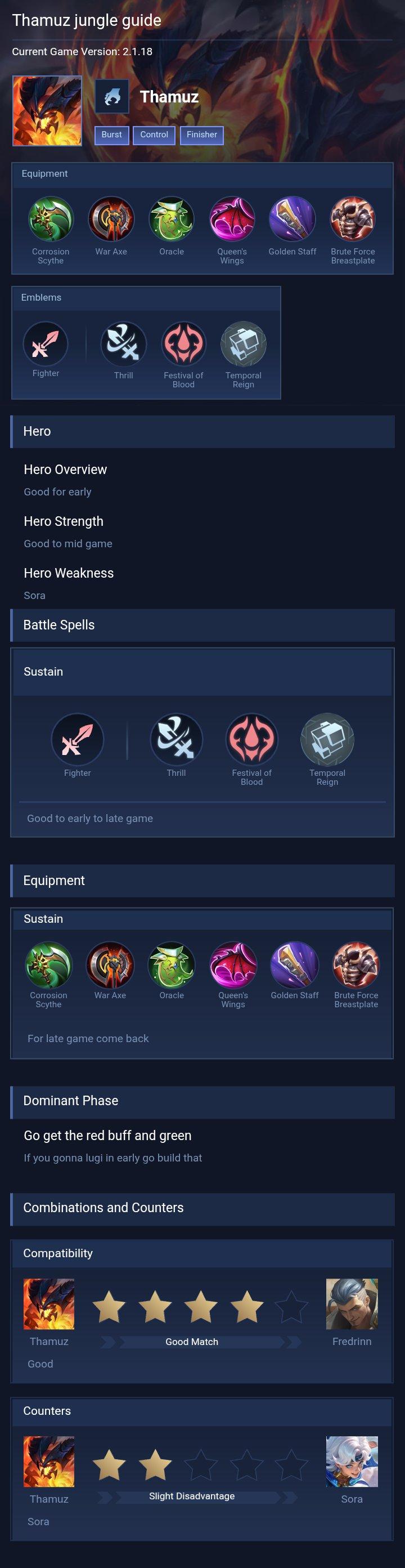 Thamuz jungle guide