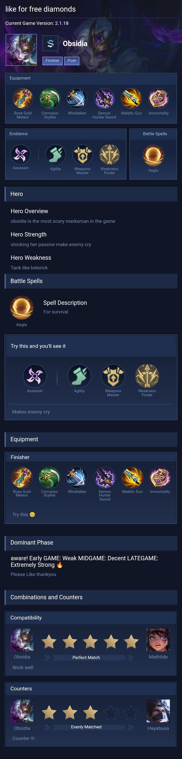 like for free diamonds
