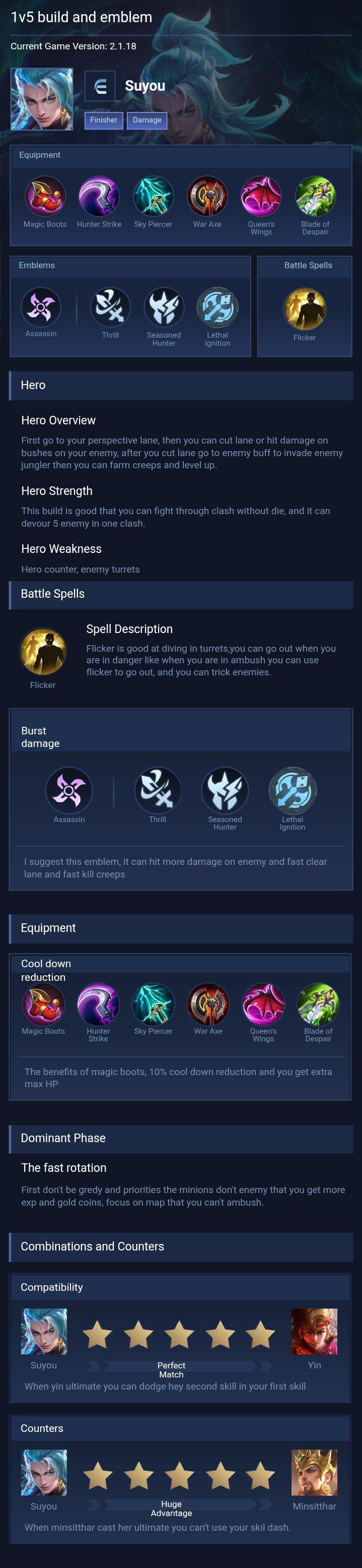 1v5 build and emblem