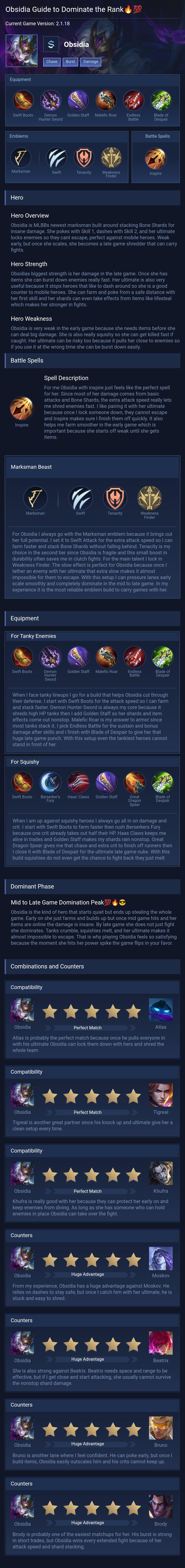Obsidia Guide to Dominate the Rank🔥💯