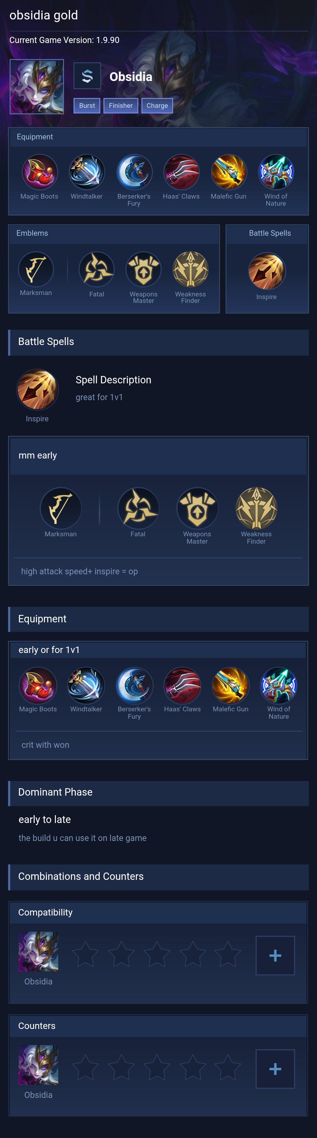 obsidia gold