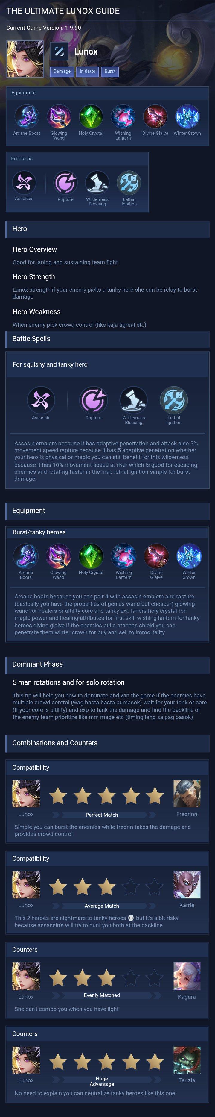 THE ULTIMATE LUNOX GUIDE