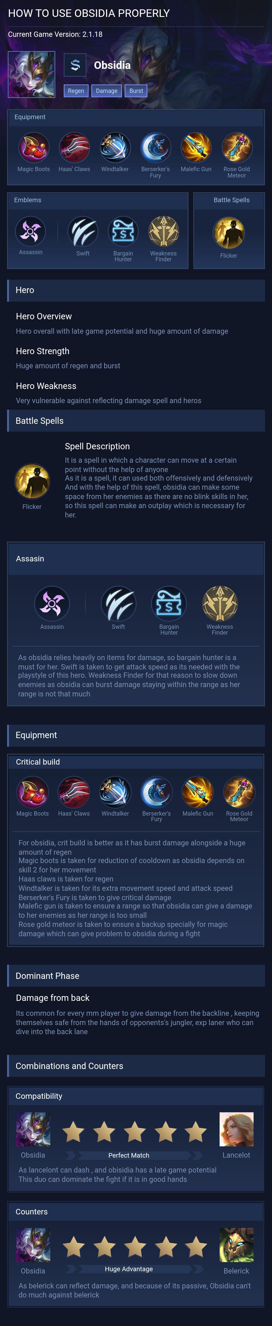 HOW TO USE OBSIDIA PROPERLY