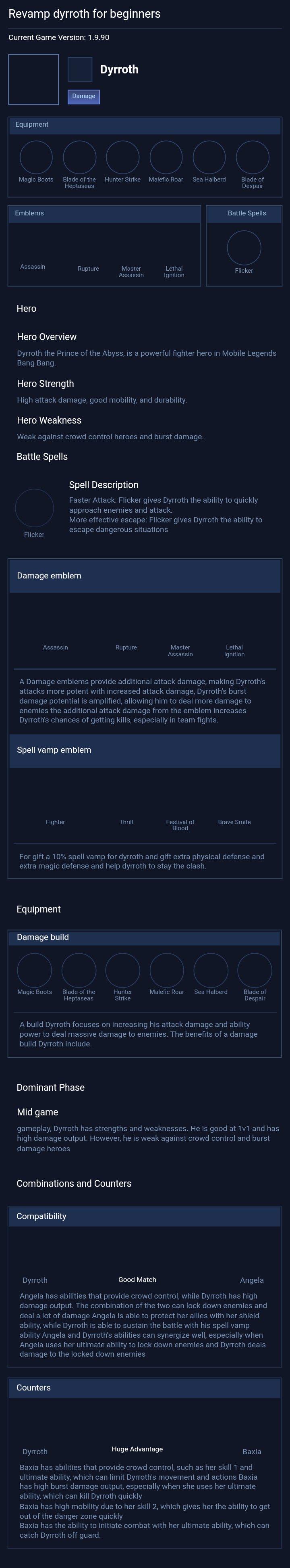 Revamp dyrroth for beginners
