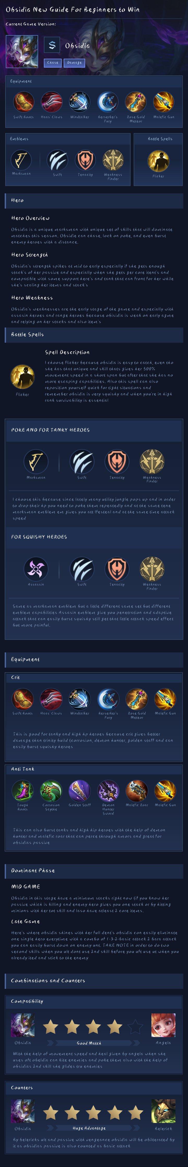 Obsidia New Guide For Beginners to Win