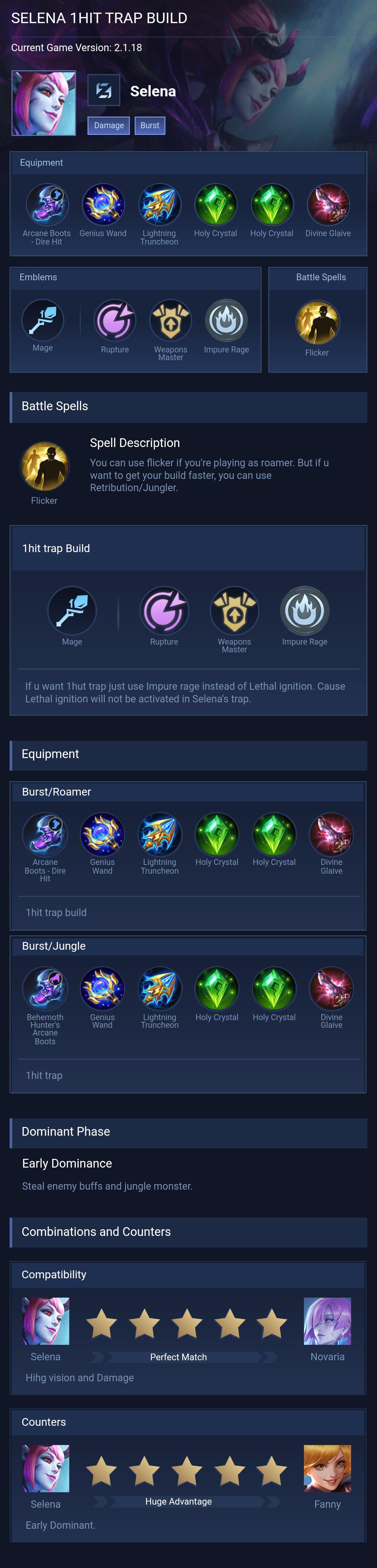 SELENA 1HIT TRAP BUILD
