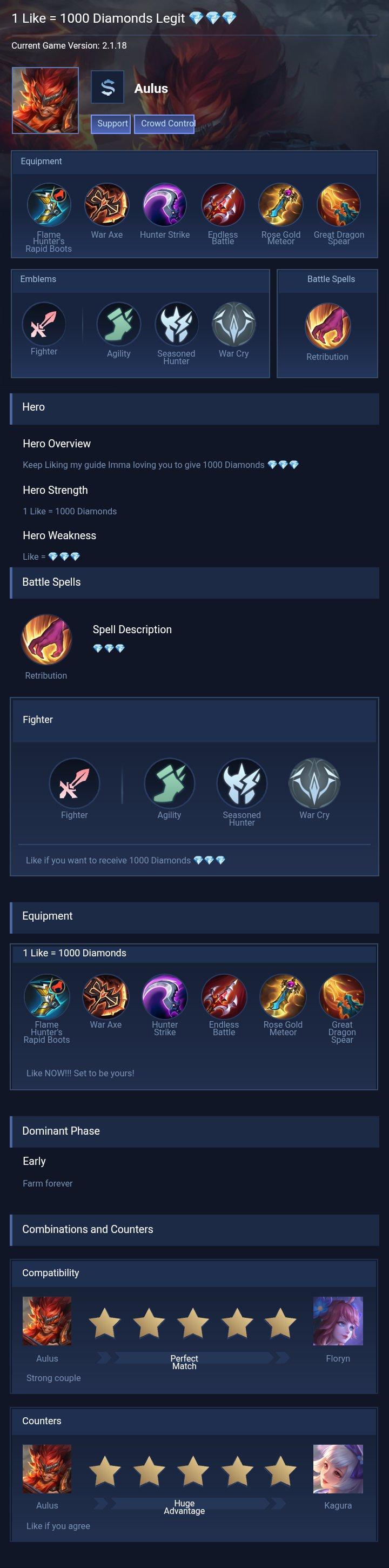 1 Like = 1000 Diamonds Legit 💎💎💎
