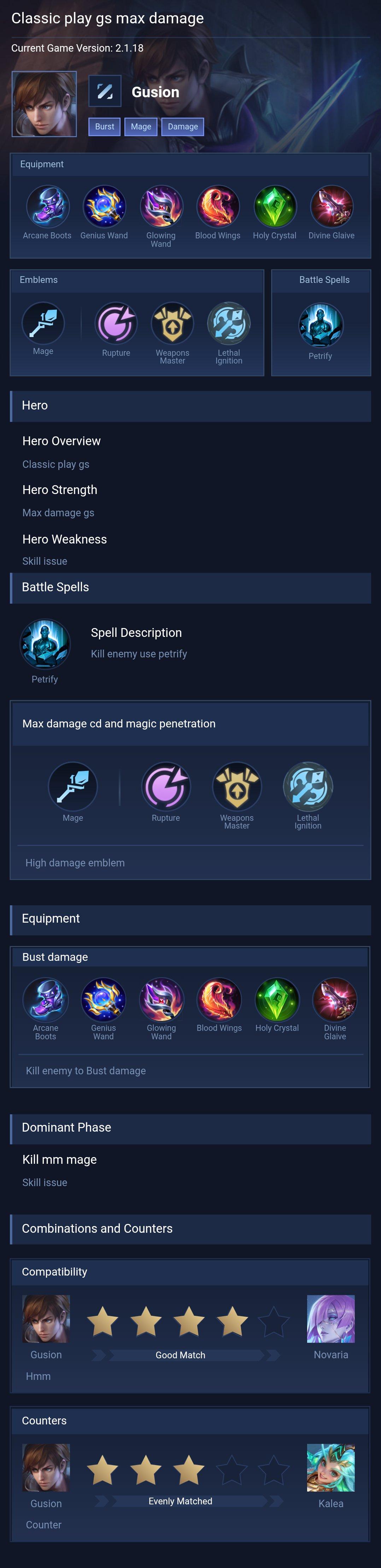 Classic play gs max damage