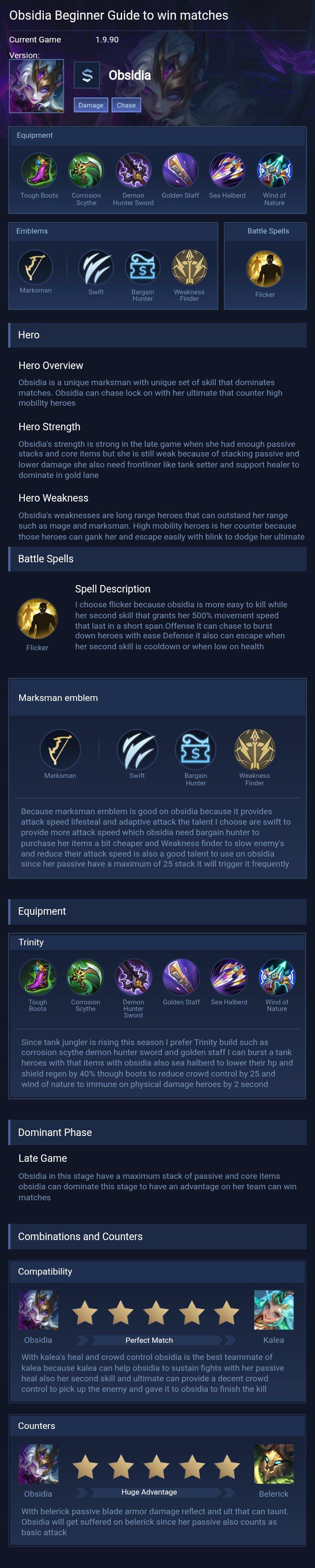 Obsidia Beginner Guide to win matches