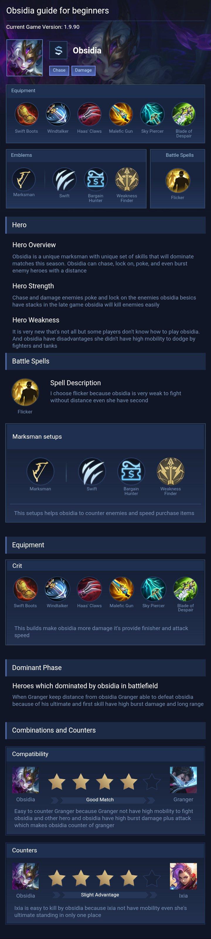 Obsidia guide for beginners