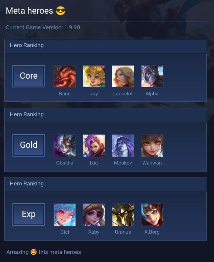 Meta  heroes 😎