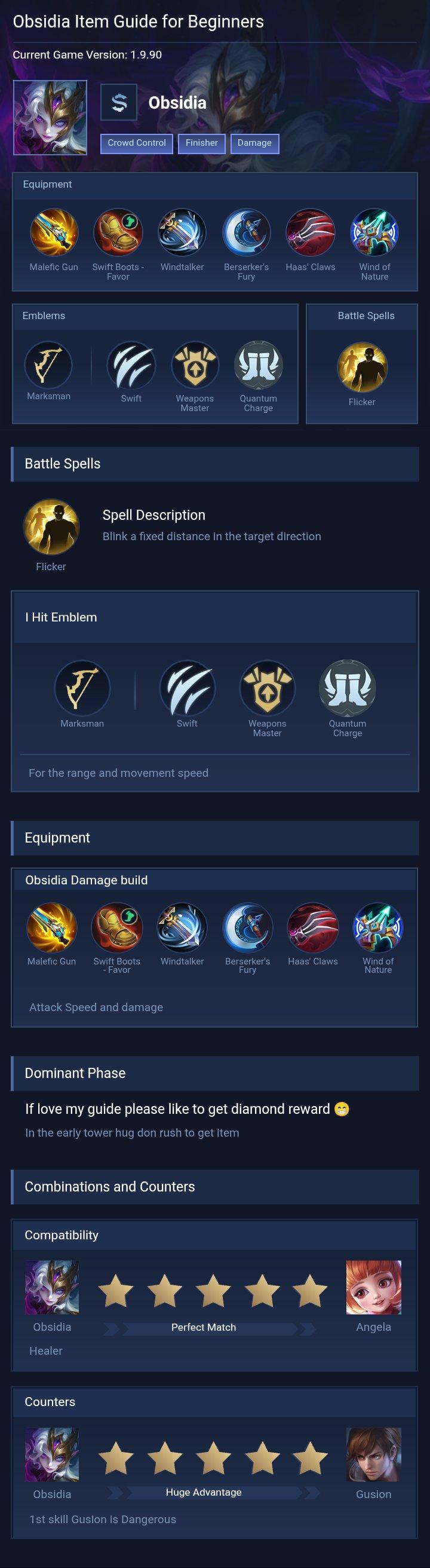 Obsidia Item Guide for Beginners