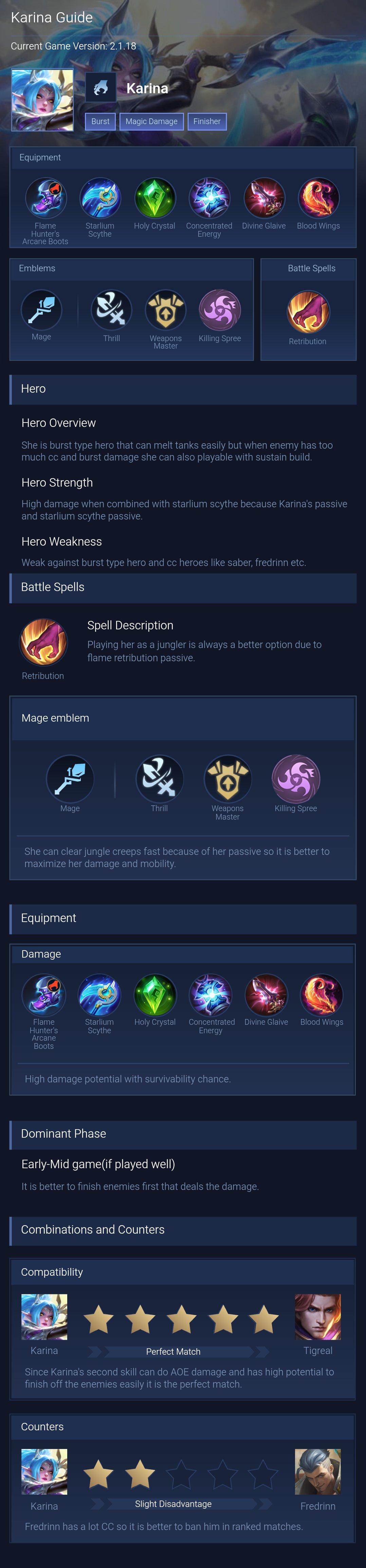 Karina Guide