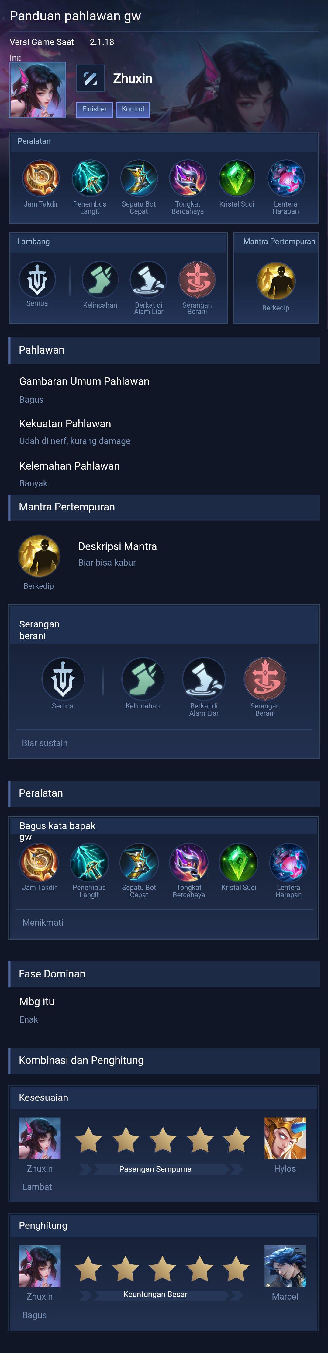 Panduan hero gw