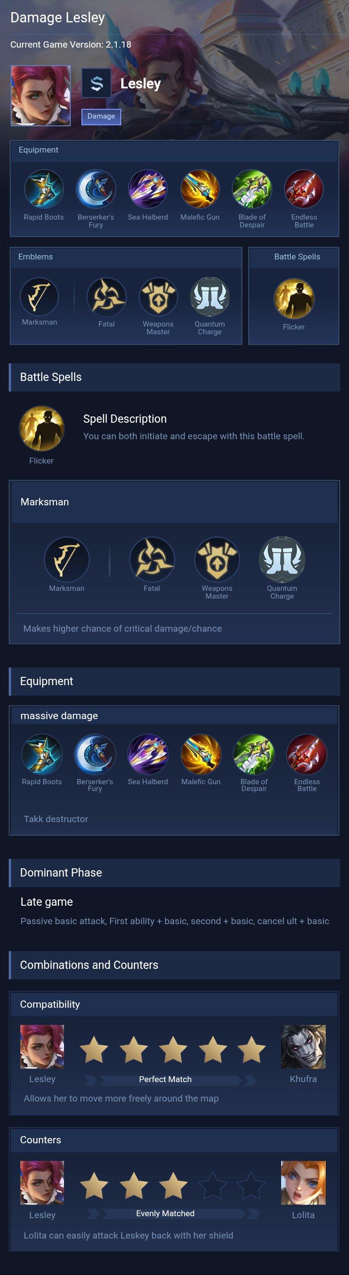 Damage Lesley