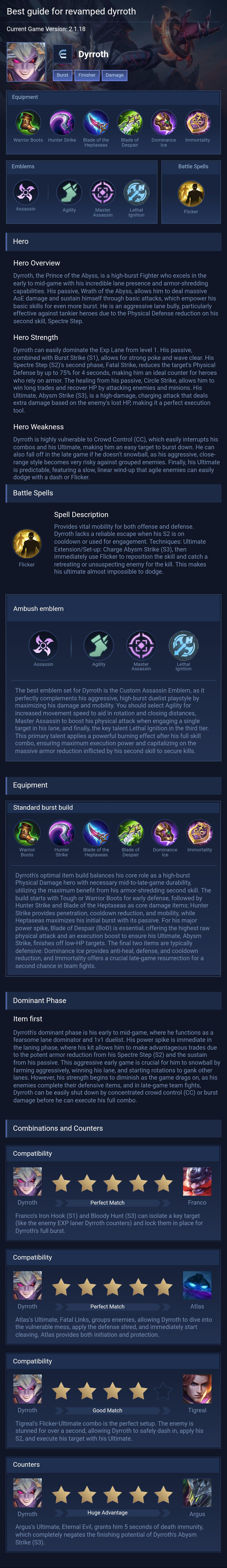 Best guide for revamped dyrroth