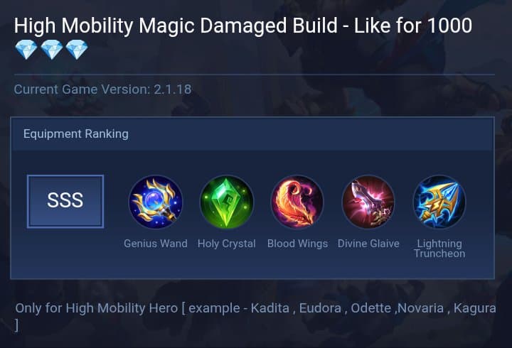 High Mobility Magic Damaged Build - Like for 1000 💎💎💎