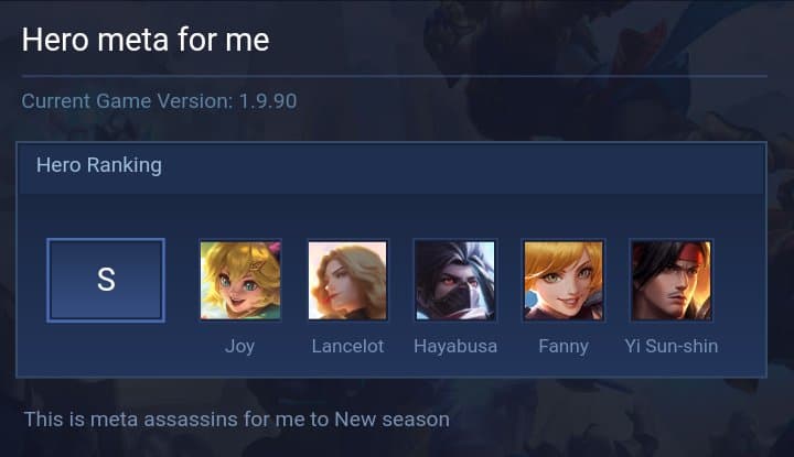 Hero meta for me