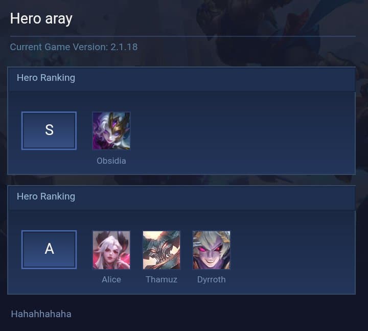 Hero aray